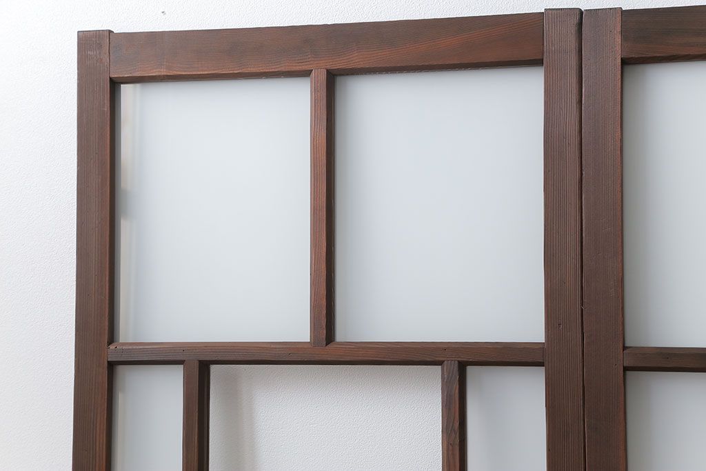 アンティーク 大正ロマン　細身の上質なガラス戸　2枚セット(引き戸)