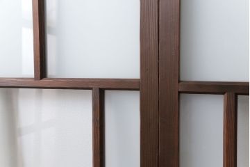 アンティーク 大正ロマン　細身の上質なガラス戸　2枚セット(引き戸)