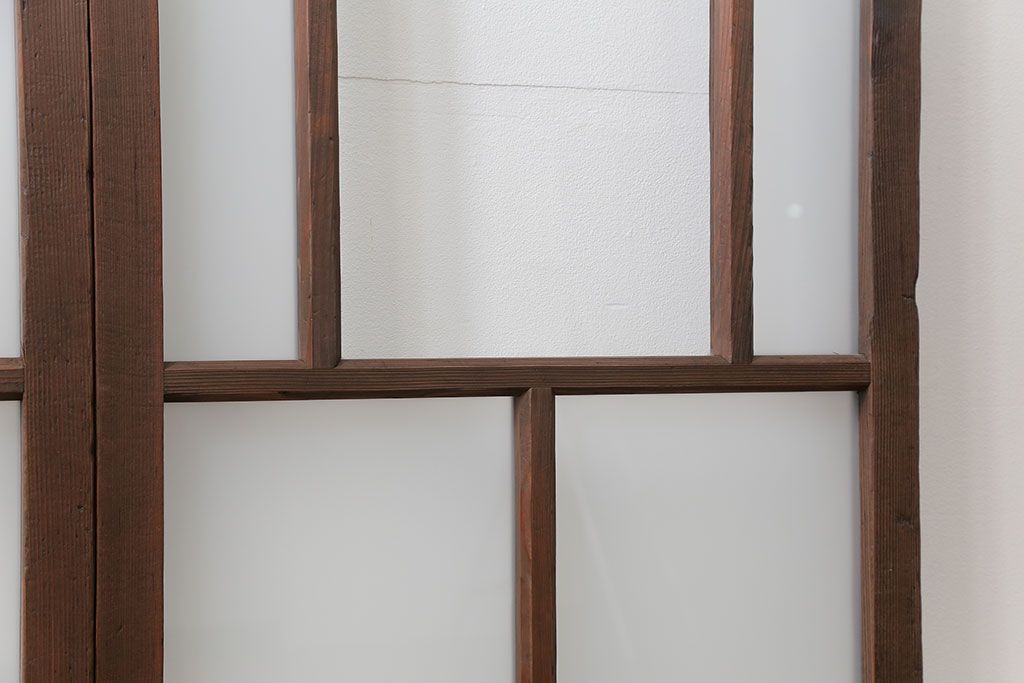 アンティーク 大正ロマン　細身の上質なガラス戸　2枚セット(引き戸)