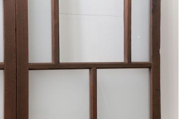 アンティーク 大正ロマン　細身の上質なガラス戸　2枚セット(引き戸)