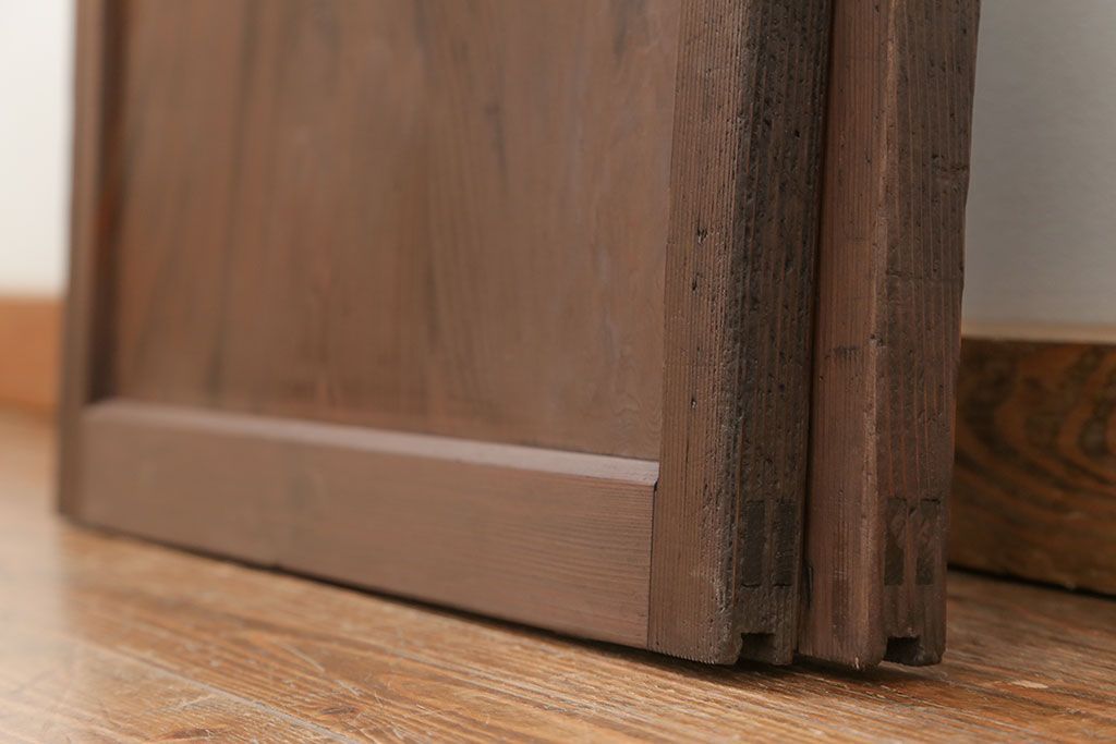 アンティーク 大正ロマン　細身の上質なガラス戸　2枚セット(引き戸)