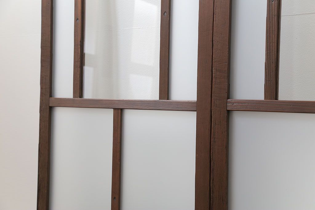 アンティーク 大正ロマン　細身の上質なガラス戸　2枚セット(引き戸)