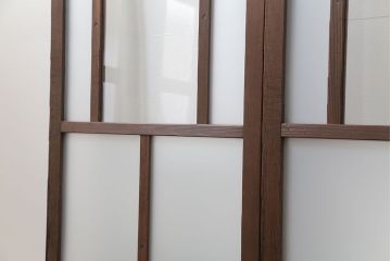 アンティーク 大正ロマン　細身の上質なガラス戸　2枚セット(引き戸)