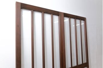 昭和レトロ 背の高いシンプルなガラス戸　2枚セット(引き戸)