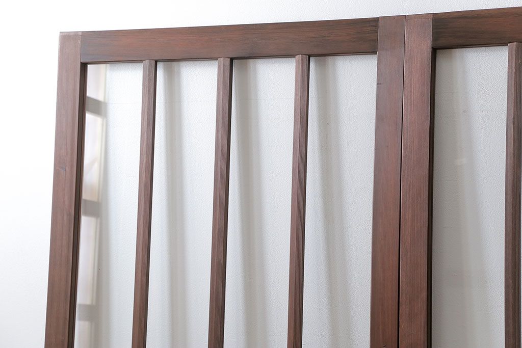 昭和レトロ 背の高いシンプルなガラス戸　2枚セット(引き戸)