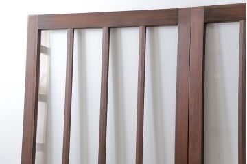 昭和レトロ 背の高いシンプルなガラス戸　2枚セット(引き戸)