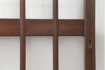 昭和レトロ 背の高いシンプルなガラス戸　2枚セット(引き戸)