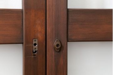 昭和レトロ 背の高いシンプルなガラス戸　2枚セット(引き戸)