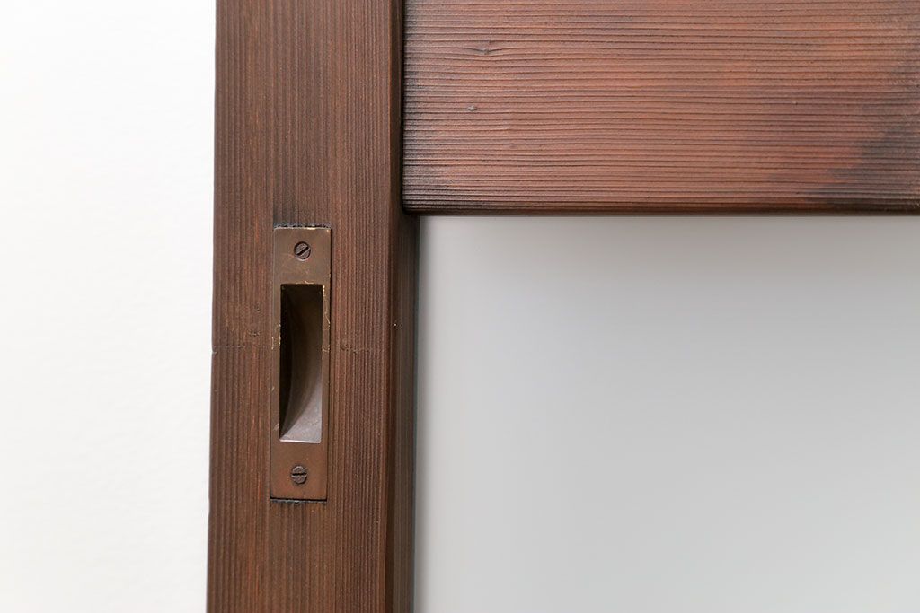 昭和レトロ 背の高いシンプルなガラス戸　2枚セット(引き戸)