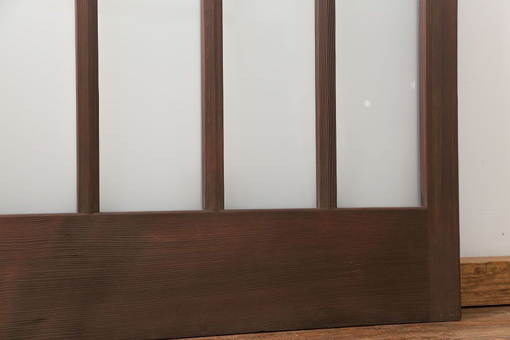 昭和レトロ 背の高いシンプルなガラス戸　2枚セット(引き戸)