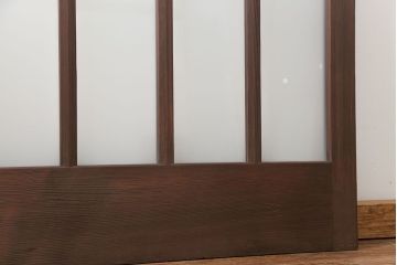 昭和レトロ 背の高いシンプルなガラス戸　2枚セット(引き戸)