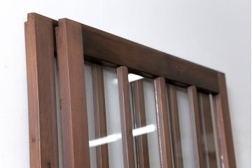 昭和レトロ 背の高いシンプルなガラス戸　2枚セット(引き戸)