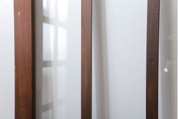 昭和レトロ 背の高いシンプルなガラス戸　2枚セット(引き戸)