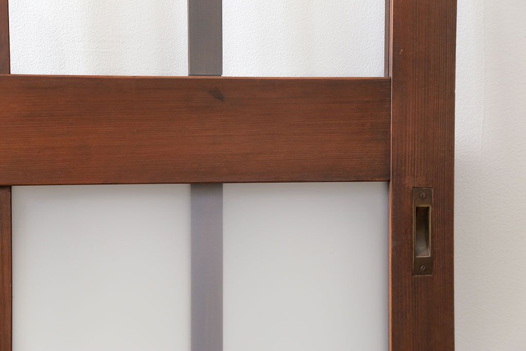 昭和レトロ 背の高いシンプルなガラス戸　2枚セット(引き戸)