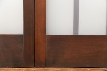 昭和レトロ 背の高いシンプルなガラス戸　2枚セット(引き戸)