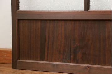 大正ロマン　ダイヤガラスと結霜ガラス!上質なガラス戸(引き戸)2枚