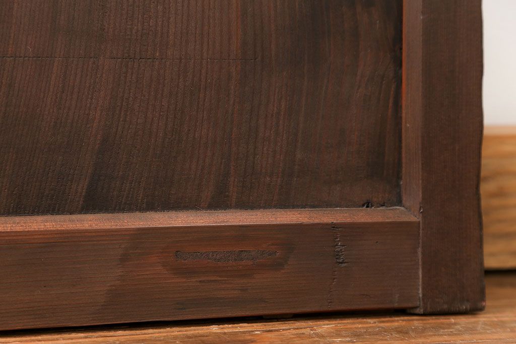 大正ロマン　ダイヤガラスと結霜ガラス!上質なガラス戸(引き戸)2枚