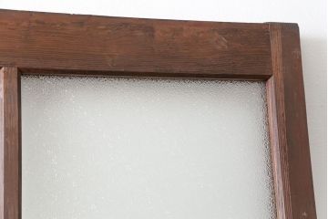 大正ロマン 古い商店の背の高いダイヤガラス引き戸　2枚セット(ガラス戸、建具)