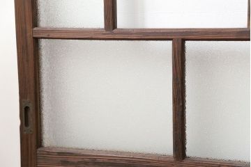 大正ロマン 古い商店の背の高いダイヤガラス引き戸　2枚セット(ガラス戸、建具)