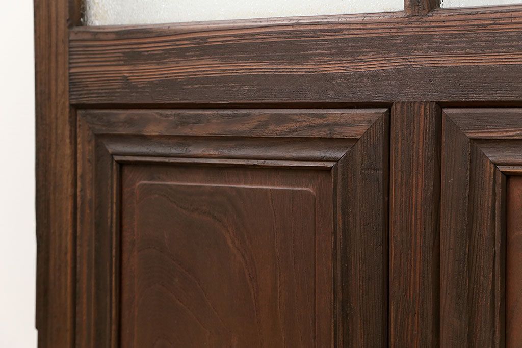 大正ロマン 古い商店の背の高いダイヤガラス引き戸　2枚セット(ガラス戸、建具)