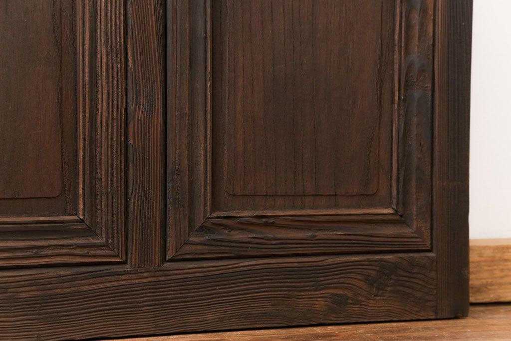 大正ロマン 古い商店の背の高いダイヤガラス引き戸　2枚セット(ガラス戸、建具)