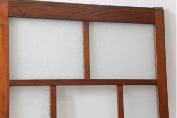 大正ロマン 古い商店の背の高いダイヤガラス引き戸　2枚セット(ガラス戸、建具)