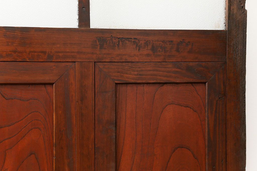 大正ロマン 古い商店の背の高いダイヤガラス引き戸　2枚セット(ガラス戸、建具)