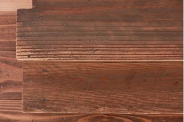 アンティーク家具　アンティーク 古い木味の簡素で小さな飾り棚　2個セット　(陳列棚)