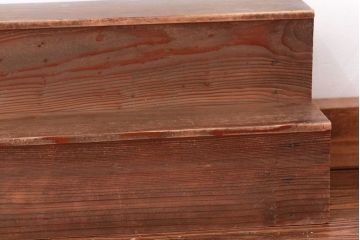 アンティーク家具　アンティーク 古い木味の簡素で小さな飾り棚　2個セット　(陳列棚)