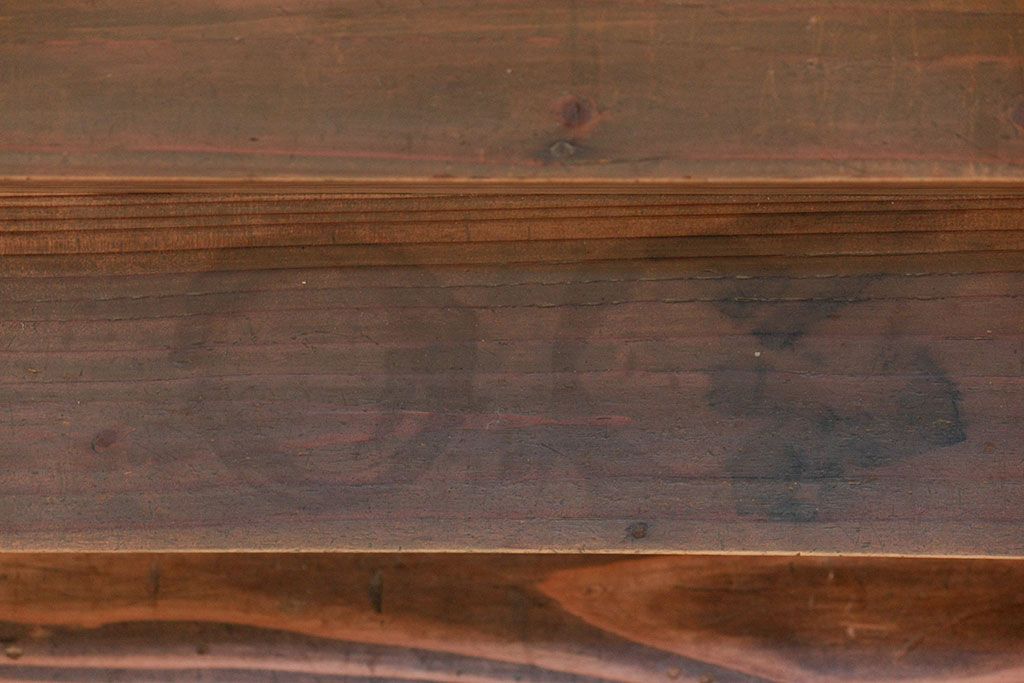 アンティーク家具　アンティーク 古い木味の簡素で小さな飾り棚　2個セット　(陳列棚)