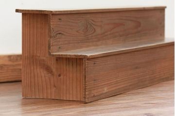 アンティーク家具　アンティーク 古い木味の簡素で小さな飾り棚　2個セット　(陳列棚)