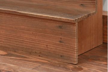 アンティーク家具　アンティーク 古い木味の簡素で小さな飾り棚　2個セット　(陳列棚)