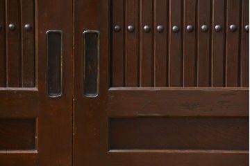 アンティーク家具　古民具・骨董 特大!九尺幅　重厚な水屋箪笥ローボード(1)(ローチェスト、テレビボード、テレビ台、キャビネット、収納棚)