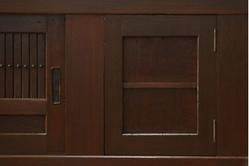 アンティーク家具　古民具・骨董 特大!九尺幅　重厚な水屋箪笥ローボード(1)(ローチェスト、テレビボード、テレビ台、キャビネット、収納棚)