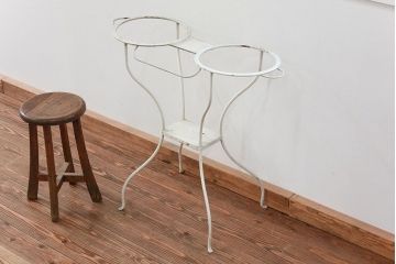 アンティーク雑貨　アンティーク 古いホーロー洗面器(2)(シンク、手洗いスタンド)