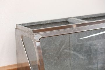 レトロ家具　昭和レトロ 古いブリキの小さなガラスケース(ショーケース)