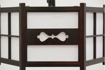 ビンテージ 松本民芸家具　希少な吊り下げ照明(1)　(B型六角アンドン)