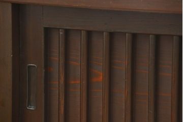 アンティーク家具　古民具・骨董 特大!九尺幅　重厚な水屋箪笥ローボード(2)(ローチェスト、テレビボード、テレビ台、キャビネット、収納棚)