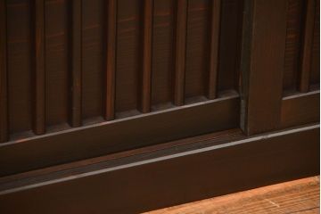 アンティーク家具　古民具・骨董 特大!九尺幅　重厚な水屋箪笥ローボード(2)(ローチェスト、テレビボード、テレビ台、キャビネット、収納棚)