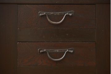 アンティーク家具　古民具・骨董 特大!九尺幅　重厚な水屋箪笥ローボード(2)(ローチェスト、テレビボード、テレビ台、キャビネット、収納棚)