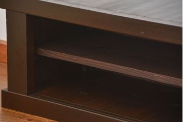 アンティーク家具　古民具・骨董 特大!九尺幅　重厚な水屋箪笥ローボード(2)(ローチェスト、テレビボード、テレビ台、キャビネット、収納棚)