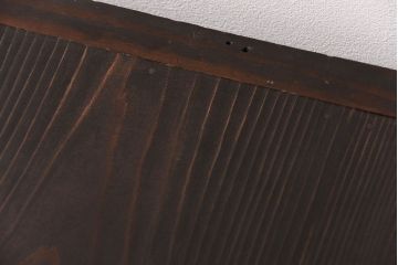 アンティーク家具　古民具・骨董 モダンでシックな縦桟引き戸ローボード(水屋箪笥、テレビボード、テレビ台、キャビネット、収納棚)