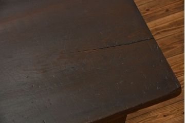 アンティーク家具　アンティーク 特大!古い学校の両面引き出し作業台(テーブル、デスク、机、在宅ワーク、在宅用陳列台)