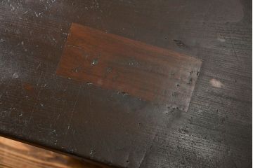 アンティーク家具　アンティーク 特大!古い学校の両面引き出し作業台(テーブル、デスク、机、在宅ワーク、在宅用陳列台)