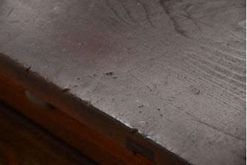 アンティーク家具　アンティーク 特大!古い学校の両面引き出し作業台(テーブル、デスク、机、在宅ワーク、在宅用陳列台)