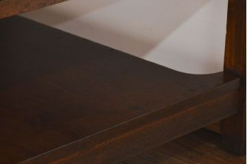 アンティーク家具　アンティーク 特大!古い学校の両面引き出し作業台(テーブル、デスク、机、在宅ワーク、在宅用陳列台)