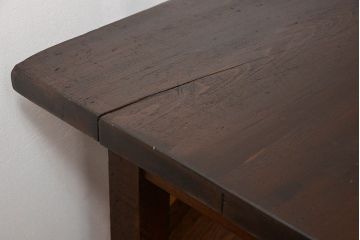 アンティーク家具　アンティーク 特大!古い学校の両面引き出し作業台(テーブル、デスク、机、在宅ワーク、在宅用陳列台)