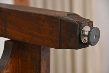 アンティーク家具　アンティーク 特大!古い学校の両面引き出し作業台(テーブル、デスク、机、在宅ワーク、在宅用陳列台)