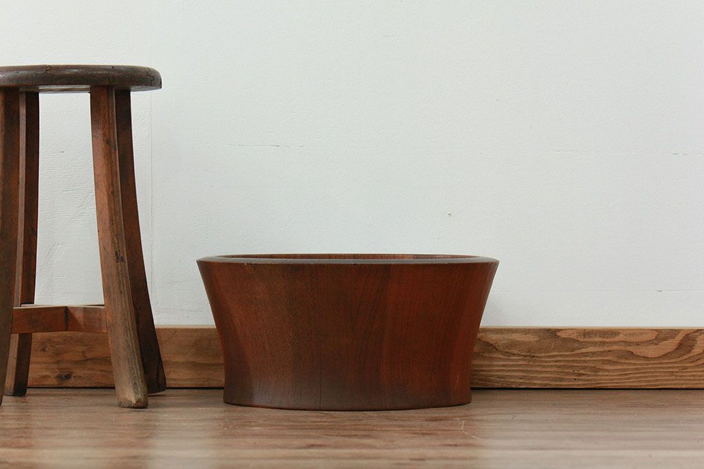 デンマーク　ニッセン社製　1960年〜70年代　チーク材の桶(ボール、ボウル)