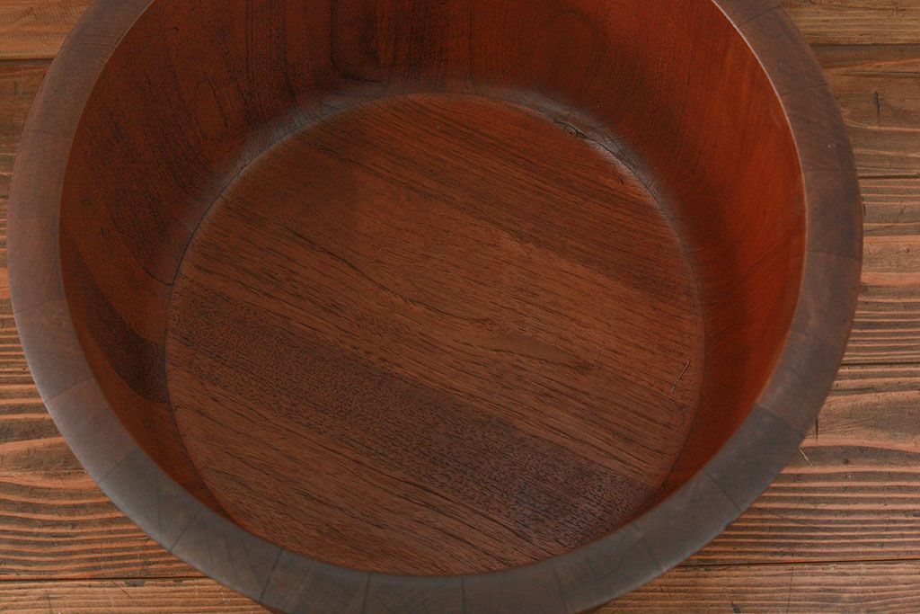 デンマーク　ニッセン社製　1960年〜70年代　チーク材の桶(ボール、ボウル)